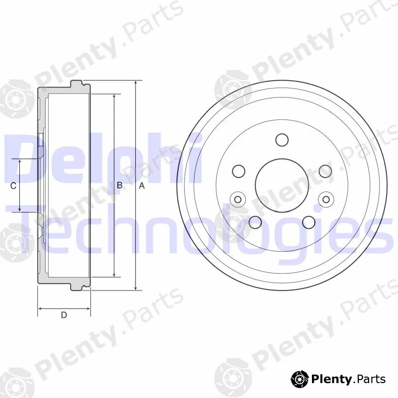 Delphi BF597 — Brake Drum
