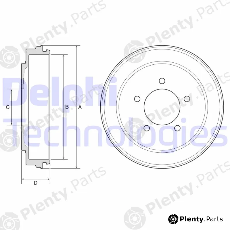 Delphi BF600 — Brake Drum