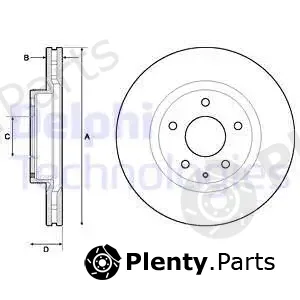 Delphi BG4713C-18B1 — Brake Disc