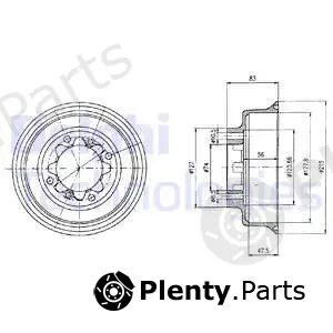 Delphi BF43 — Brake Drum
