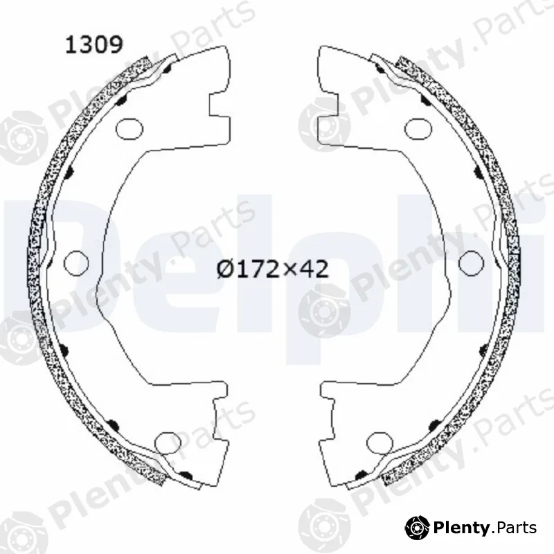Delphi LS2203 — Brake Shoe Set