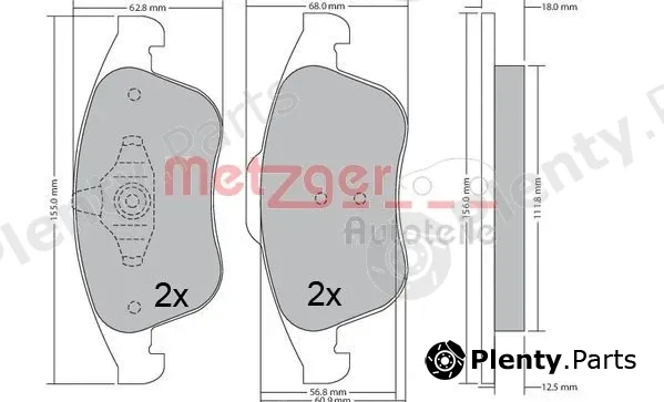 Metzger 1170672 — Brake Pad Set, disc brake