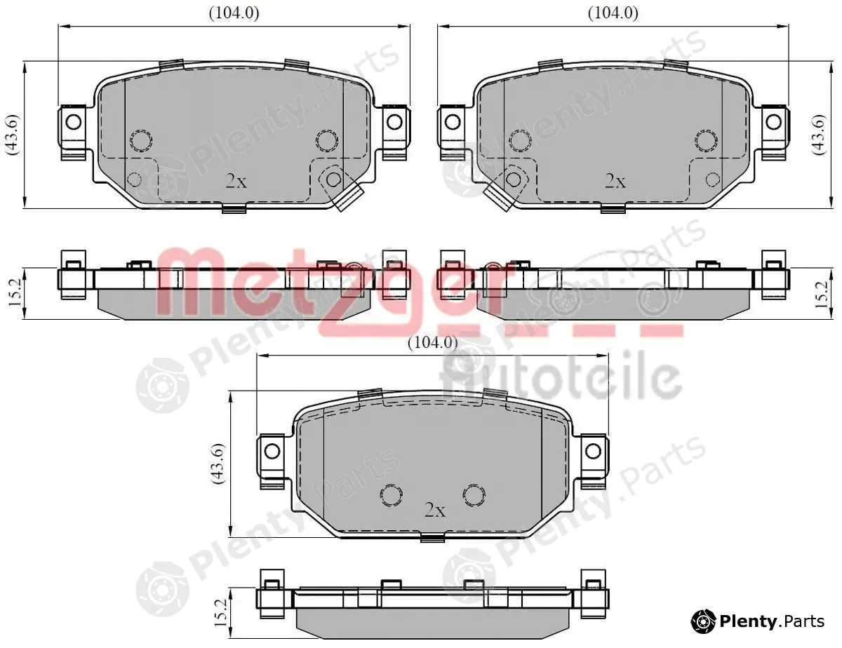 Metzger 1170940 — Brake Pad Set, disc brake
