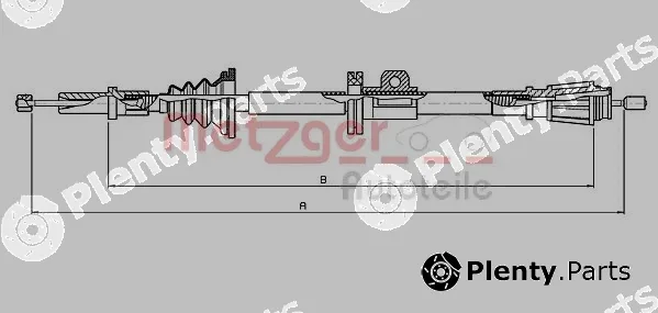 Metzger 10.8061 — Cable Pull, parking brake