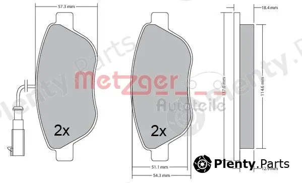 Metzger 1170504 — Brake Pad Set, disc brake