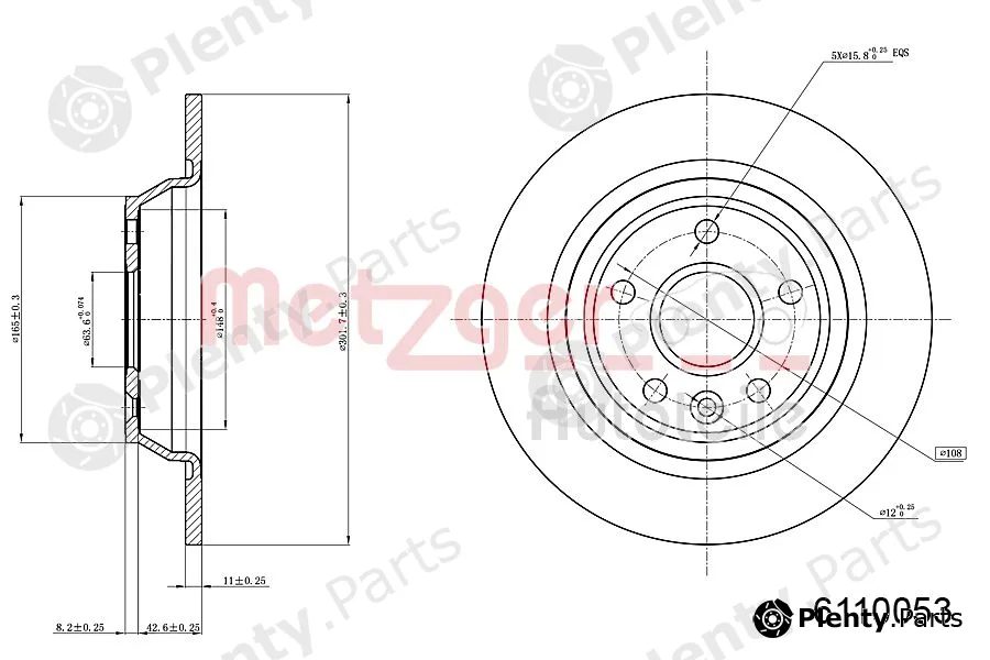 Metzger 6110053 — Brake Disc
