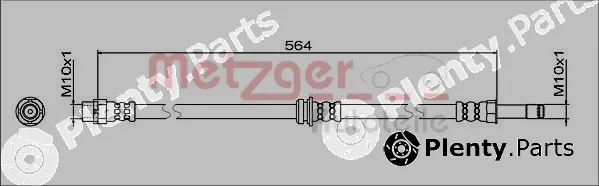 Metzger 4112068 — Brake Hose GREENPARTS