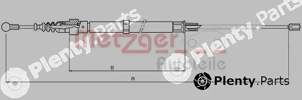 Metzger 10.7508 — Cable Pull, parking brake