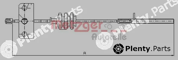 Metzger 1651.10 — Cable Pull, parking brake