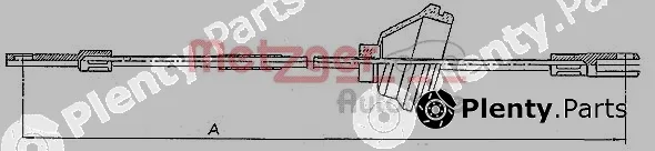 Metzger 10.818 — Cable Pull, parking brake