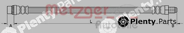 Metzger 4110895 — Brake Hose