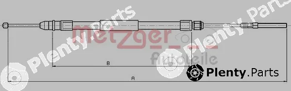 Metzger 10.4136 — Cable Pull, parking brake