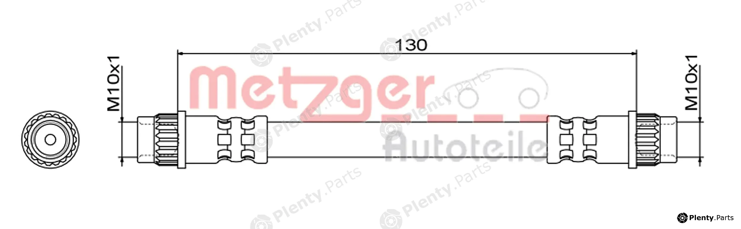 Metzger 4111837 — Brake Hose GREENPARTS