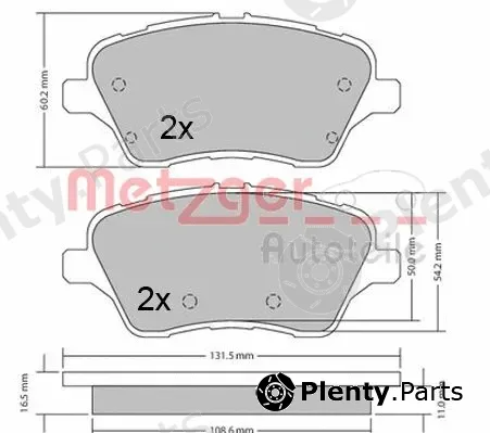 Metzger 1170640 — Brake Pad Set, disc brake