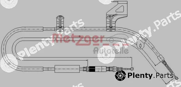 Metzger 10.7585 — Cable Pull, parking brake