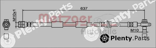 Metzger 4111475 — Brake Hose GREENPARTS