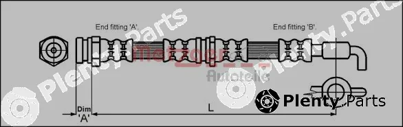 Metzger 4114780 — Brake Hose