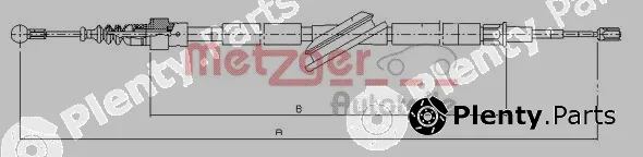 Metzger 10.7506 — Cable Pull, parking brake