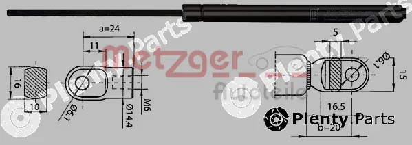 Metzger 2110390 — Gas Spring, boot/cargo area