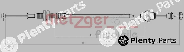 Metzger 11.0182 — Accelerator Cable