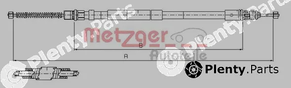 Metzger 11.6799 — Cable Pull, parking brake
