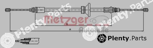 Metzger 11.6801 — Cable Pull, parking brake