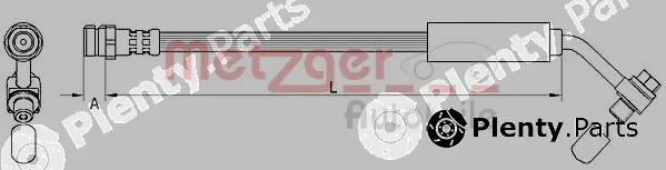 Metzger 4111478 — Brake Hose GREENPARTS