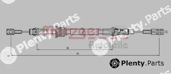 Metzger 10.6852 — Cable Pull, parking brake