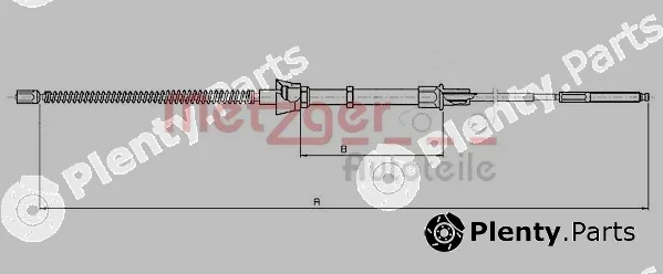 Metzger 10.7136 — Cable Pull, parking brake