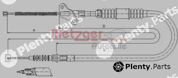 Metzger 17.2721 — Cable Pull, parking brake