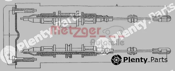 Metzger 11.5853 — Cable Pull, parking brake