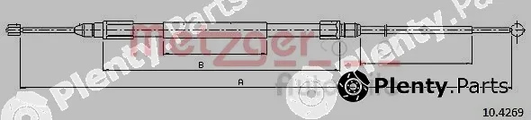 Metzger 10.4269 — Cable Pull, parking brake