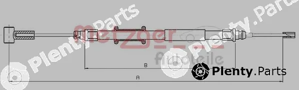 Metzger 10.4744 — Cable Pull, parking brake