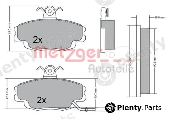 Metzger 1170427 — Brake Pad Set, disc brake
