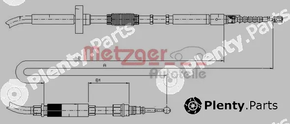 Metzger 10.7531 — Cable Pull, parking brake GREENPARTS
