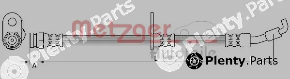 Metzger 4110875 — Brake Hose