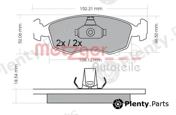 Metzger 1170308 — Brake Pad Set, disc brake