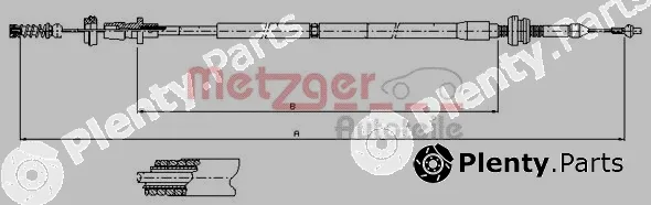 Metzger 10.0904 — Accelerator Cable
