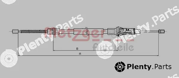 Metzger 10.6853 — Cable Pull, parking brake