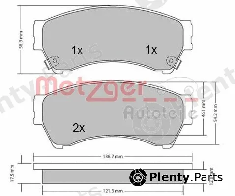 Metzger 1170270 — Brake Pad Set, disc brake