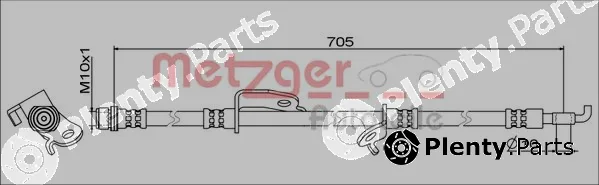 Metzger 4111012 — Brake Hose GREENPARTS
