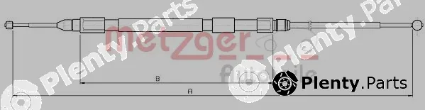 Metzger 10.4232 — Cable Pull, parking brake