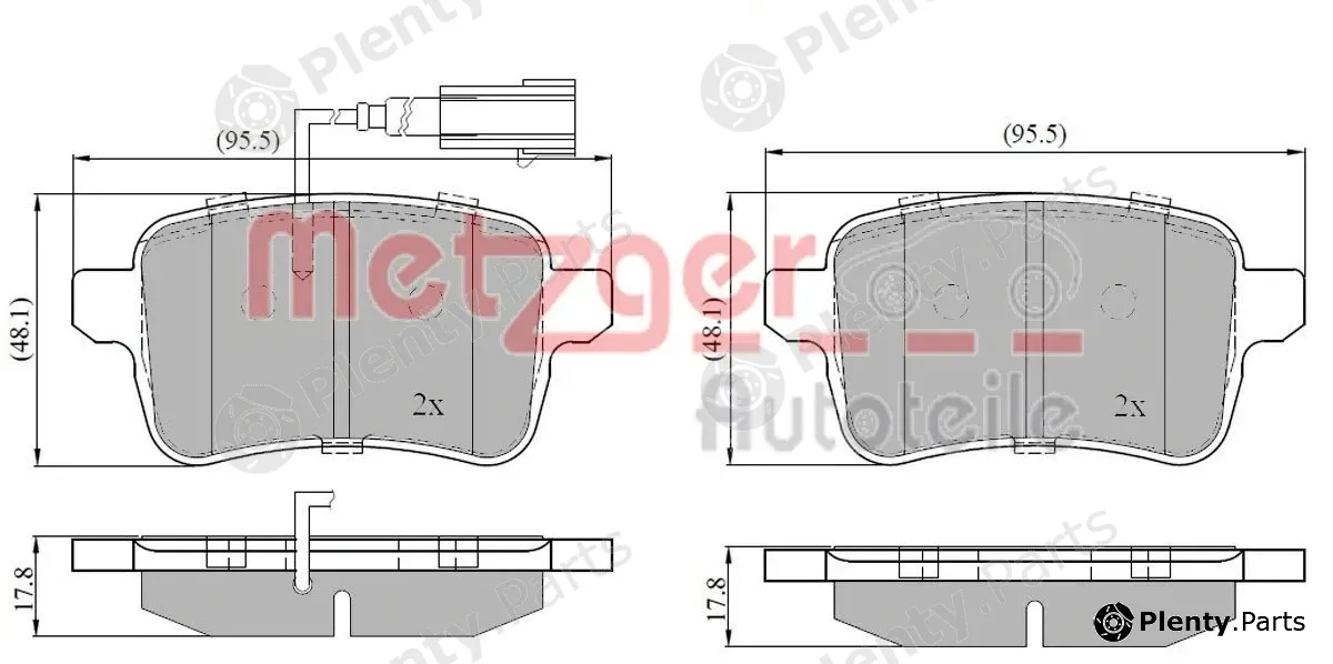 Metzger 1170839 — Brake Pad Set, disc brake