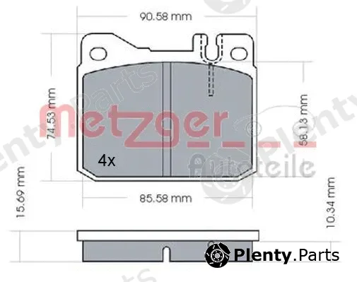 Metzger 1170244 — Brake Pad Set, disc brake