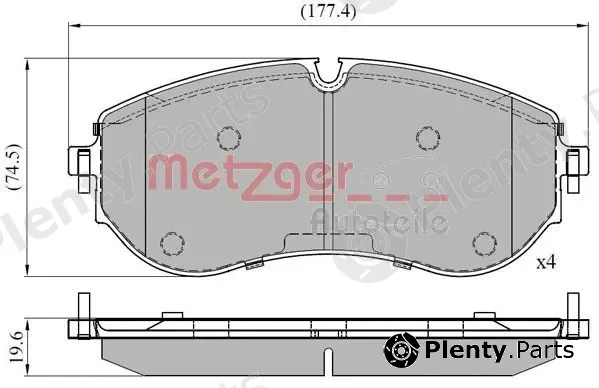 Metzger 1170898 — Brake Pad Set, disc brake