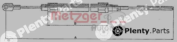Metzger 10.4131 — Cable Pull, parking brake