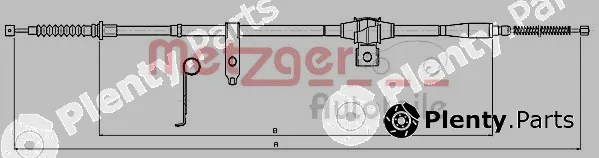 Metzger 11.5347 — Cable Pull, parking brake