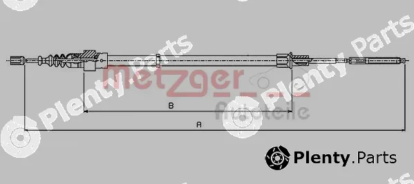 Metzger 10.7137 — Cable Pull, parking brake