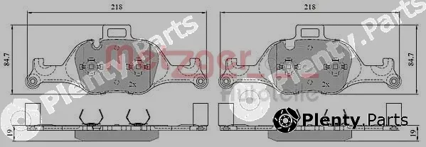 Metzger 1170856 — Brake Pad Set, disc brake GREENPARTS