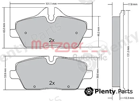 Metzger 1170826 — Brake Pad Set, disc brake GREENPARTS